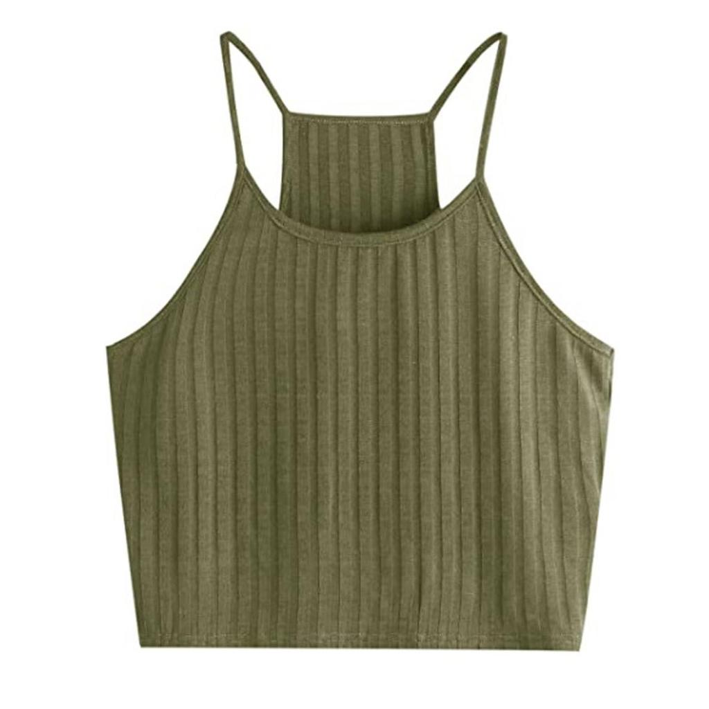 Women Sexy Color Suspender Bottoming Shirt Casual Suspender Shirt