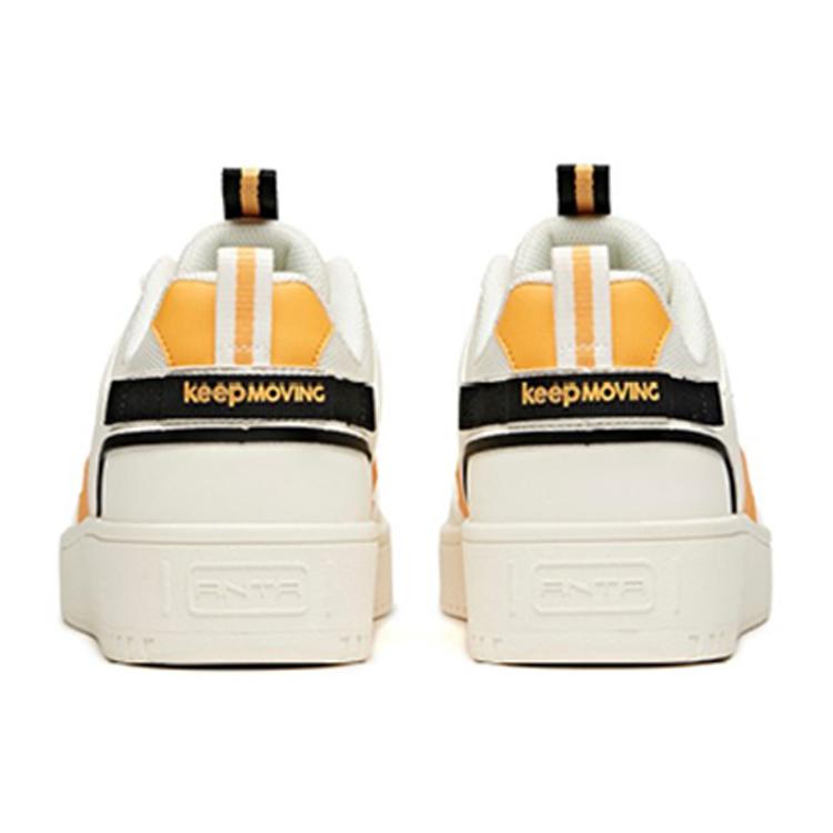 New Anta Anti Slip Wear Resistant Low Top Skateboard Shoes White Orange 912018066-5