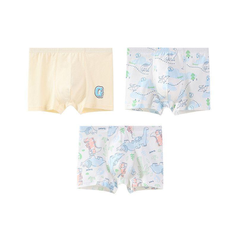 Navigare Italian Small Sailboat Boys Underwear Three-Pack Pure Cotton Crotch Briefs Children s Shorts Underwear Planet Dinosaur Alphabet - Assorted Colors 165