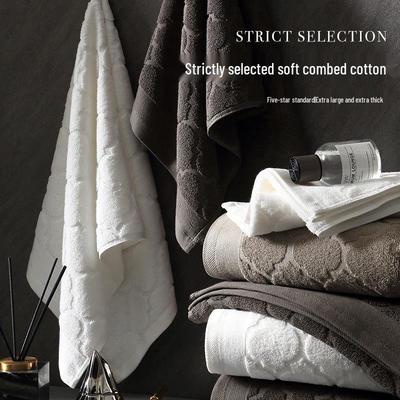 High-End Pure Cotton Hotel Towel, Thick & Absorbent, Unisex, 2024 Style