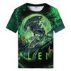 Motorcycle Summer New Alien Art 3D Print T-shirt For Men Clothing Daily Casual T-shirt Horror Alien Movie Graphic Harajuku Tops