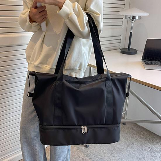 Borsa Tote da Palestra Impermeabile con Tasca Umida, Scomparto per Scarpe, Borsa Weekender per Viaggi, Fitness, Nuoto