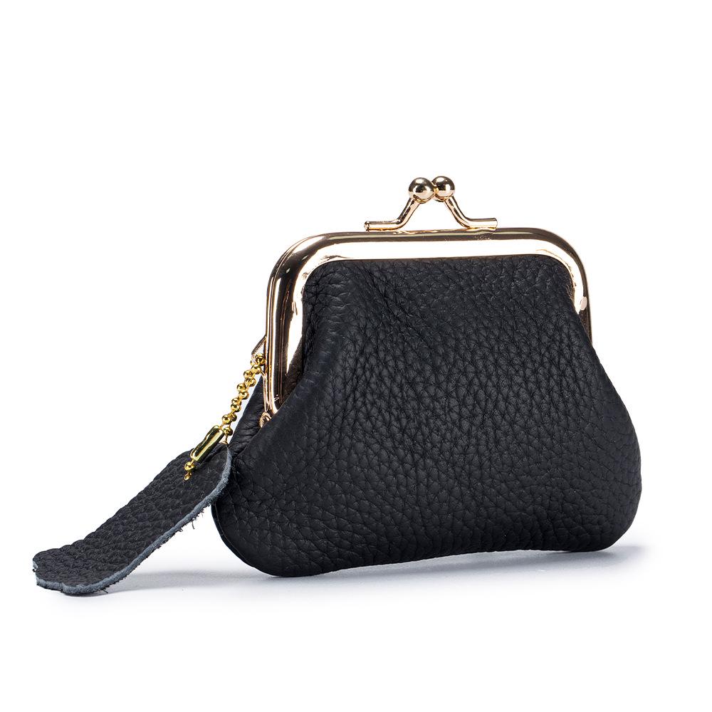 Women's Retro Genuine Leather Coin Purse - European & American Style Cowhide Mini Pouch