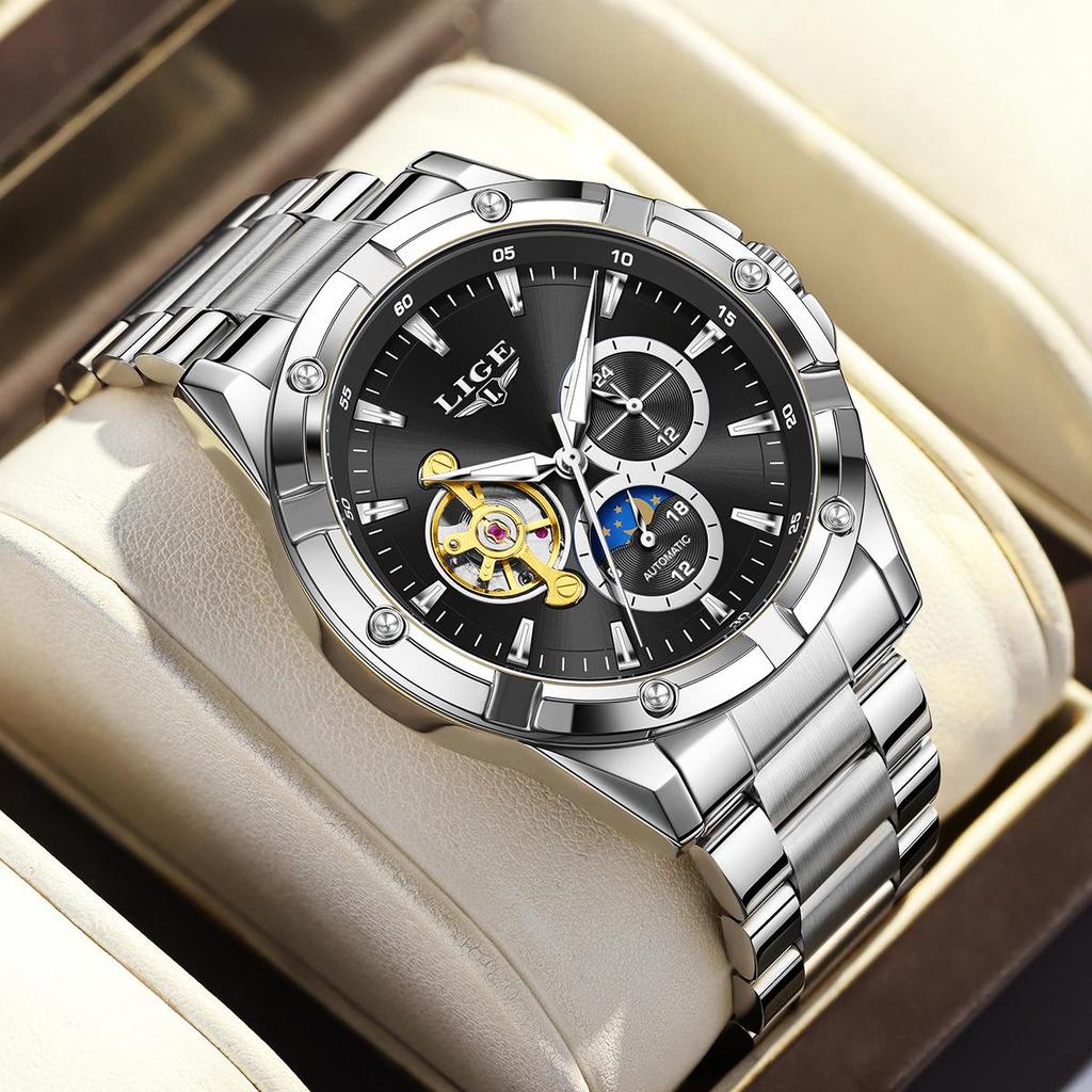Men's High-End Multi-Functional Mechanical Fashion Watch – Stylish Business Wristwatch