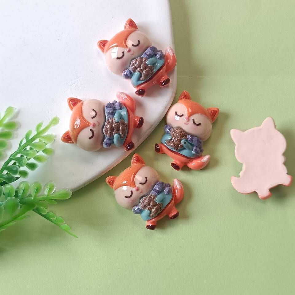 Mini Resin Animals Animal Keychains Resin Cabochons Flatback Charm for Embellishments Flat Back Scrapbooking Decor