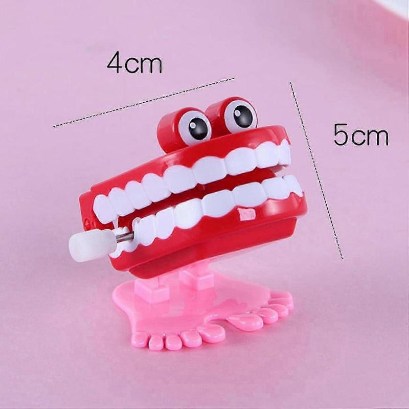 Wind Up Chattering Teeth Toy - Fun Walking Dentures for Kids - Novelty Dental Decor Gift