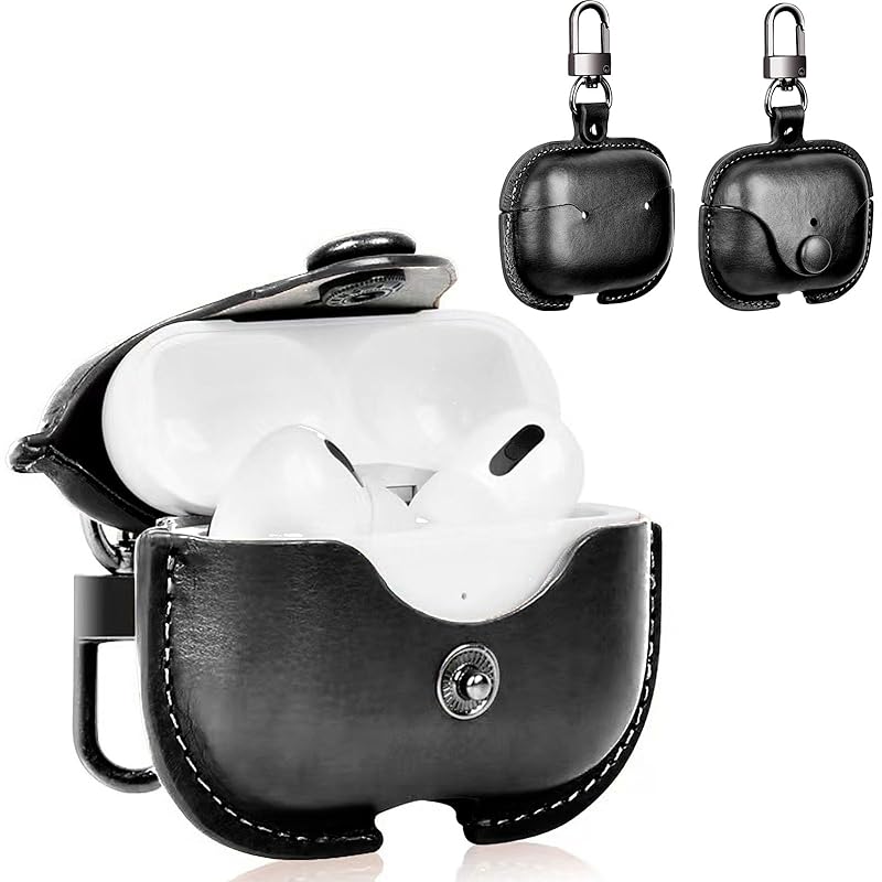 

BUITFOU AirPods Pro 2 for Case (2023/2022) Air Pods Pro 2 cover pu leather genuine leather air pods pro 2 leather case cover Fall prevention