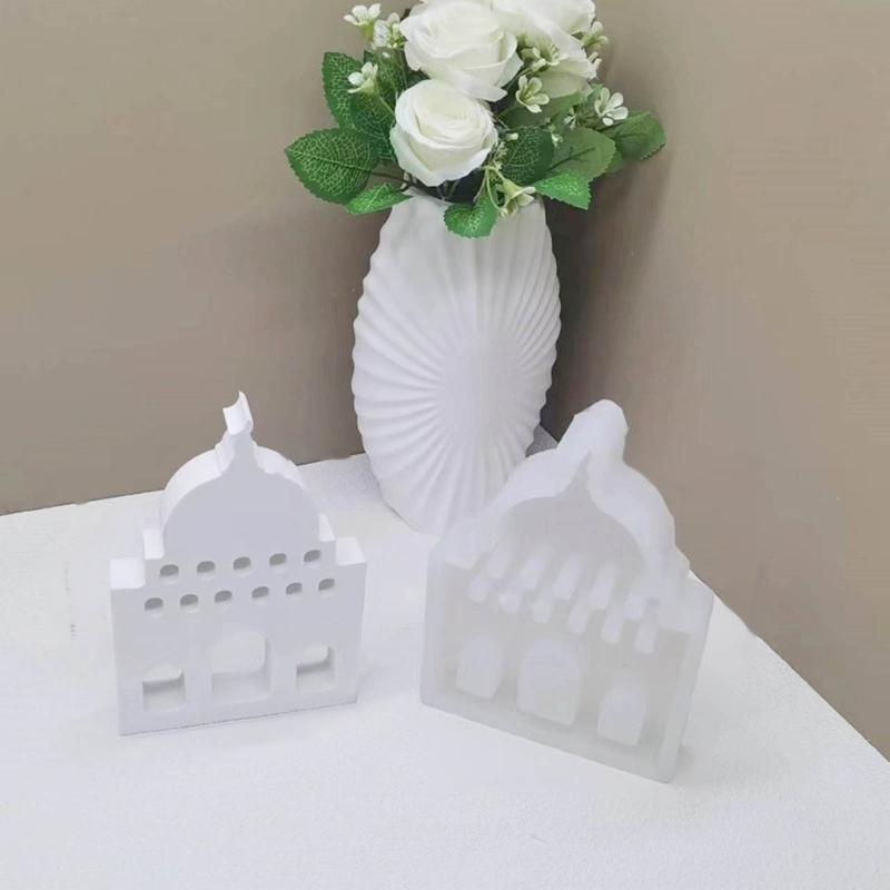Mosque Shaped Resins Molds, Mosque Shaped Silicones Molds for Making Tealight Holder Decorations Desk Decorations