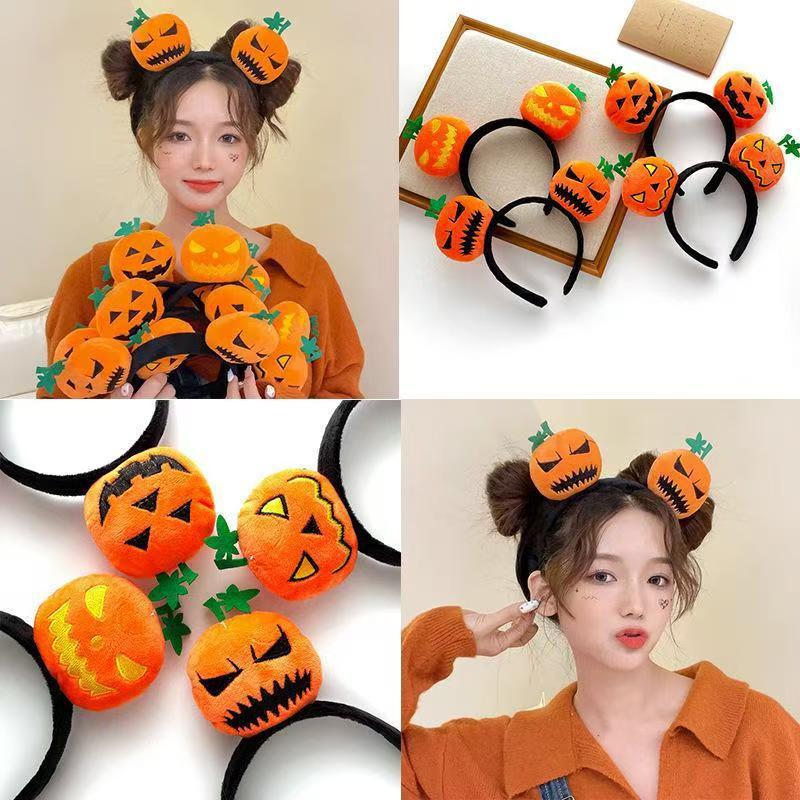 2025 Halloween Pumpkin Goofy Headband: Creative Hair Accessory for Parties and Mischief
