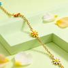 Sommer Böhmisches Gänseblümchen-Ketten-Fußkettchen für Damen Mädchen Blumen-Knöchelarmband Bein-Kette Strandparty Urlaub Fußschmuck Geschenk