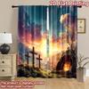 2D flat Photography Backdrop Scene Backdrop Easter Sunrise Resurrection 100% Polyester Family Party for Suitable for indoor