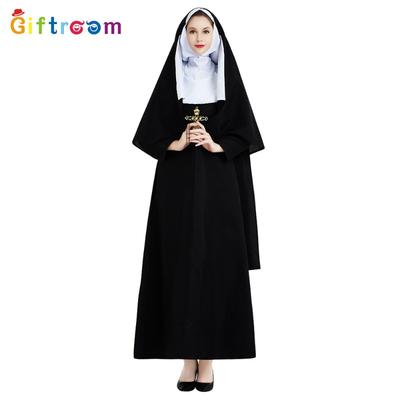 Halloween Robe Luxury Nun Parent-Child Cosplay Drama Stage Performance Costume
