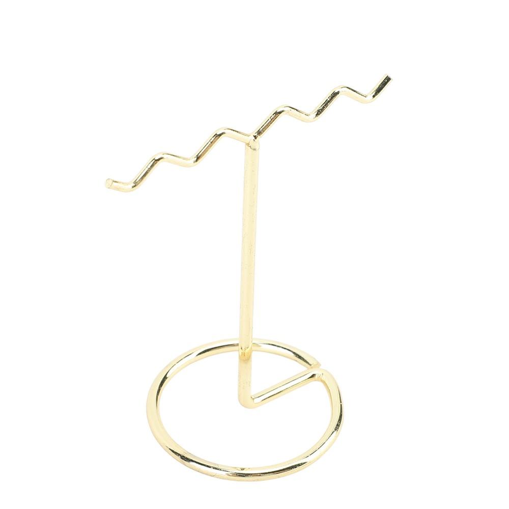 4pcs Light Gold Jewelry Display Rack T Shaped Earring Organizer Stand Home Storage