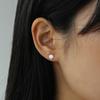 [14K] Basic Cubic Earrings (6mm)