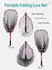 Retractable Quick-Dry Non-Hooking Silicone Fishing Net with Aluminum Alloy Frame
