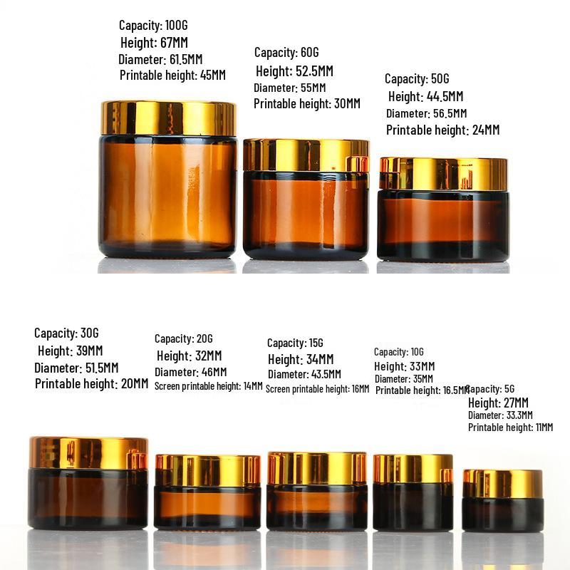 10g Lichtgeschützte Glasbehälter für Cremes & Lotionen – Ideal für Gesicht, Augen und Körper (leer)
