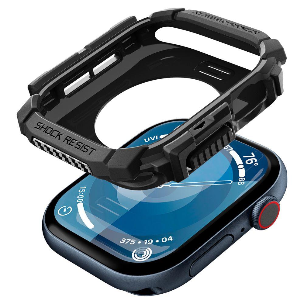 Spigen Rugged Armor Case for Apple Watch 10, Black