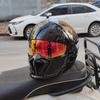 ORZ Motorcycle Retro Helmet Cruise Men's and Women's Combination Full Helmet Scorpion Helmet Reserved Bluetooth Headphone Slot