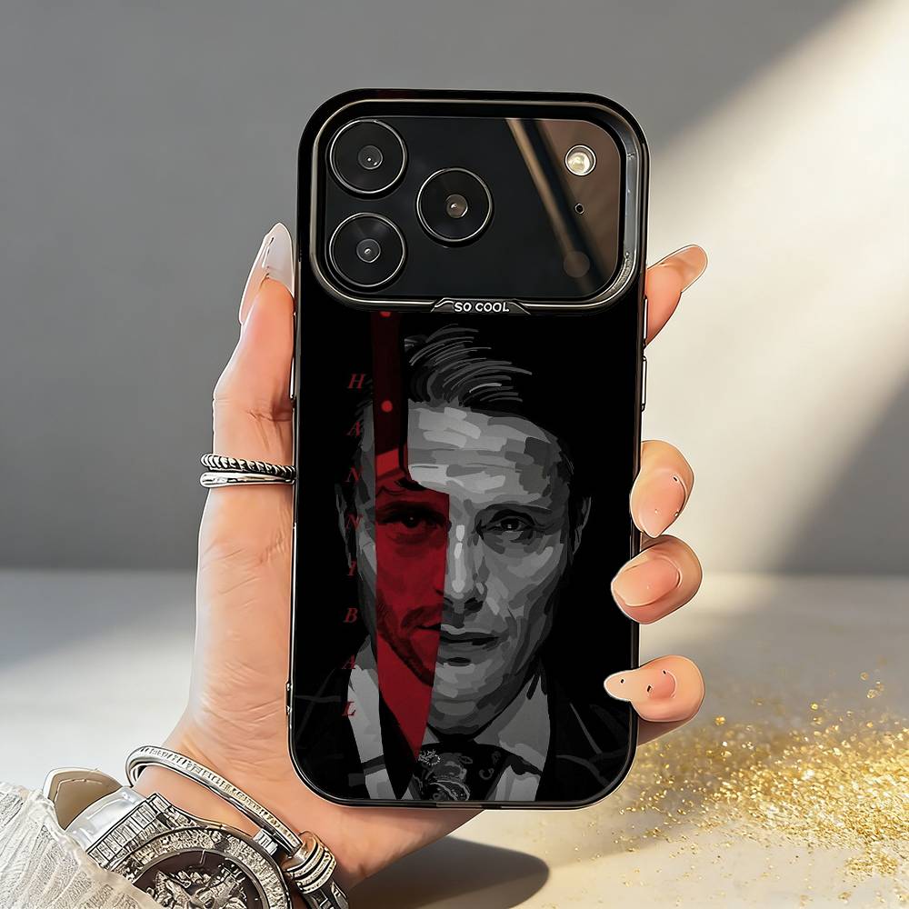 M-Mads M-Mikkelsen H-Hannibal Phone Case For iPhone17,16,15,14,13,12,11,Pro,MAX White Matte Shockproof Cover