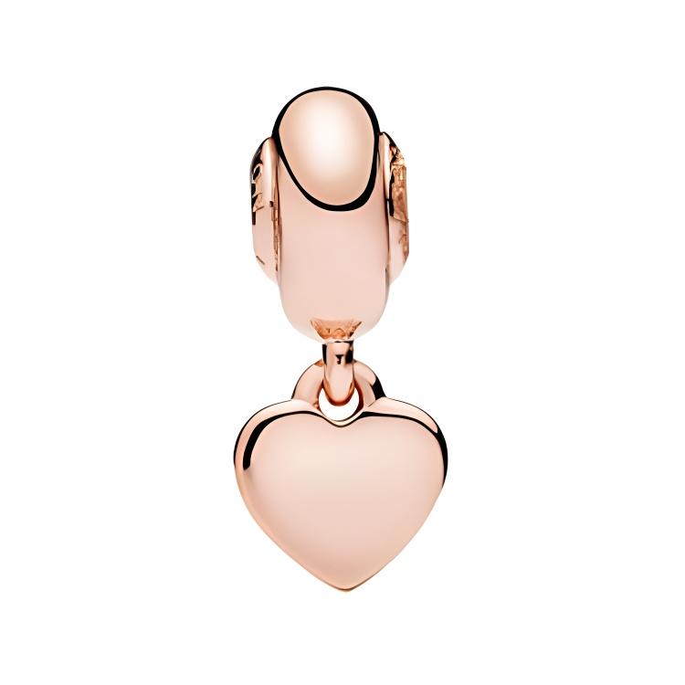 Pandora Solid Color Heart Shape Design Pendant Women pendant Rose-Gold 787026NPR Box
