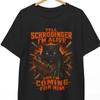 T-shirt "Dite a Schrodinger che sono vivo" Divertente Gatto Scientifico Fisica Umorismo Per Amanti Nerd Vintage Versatile Leggermente Casual