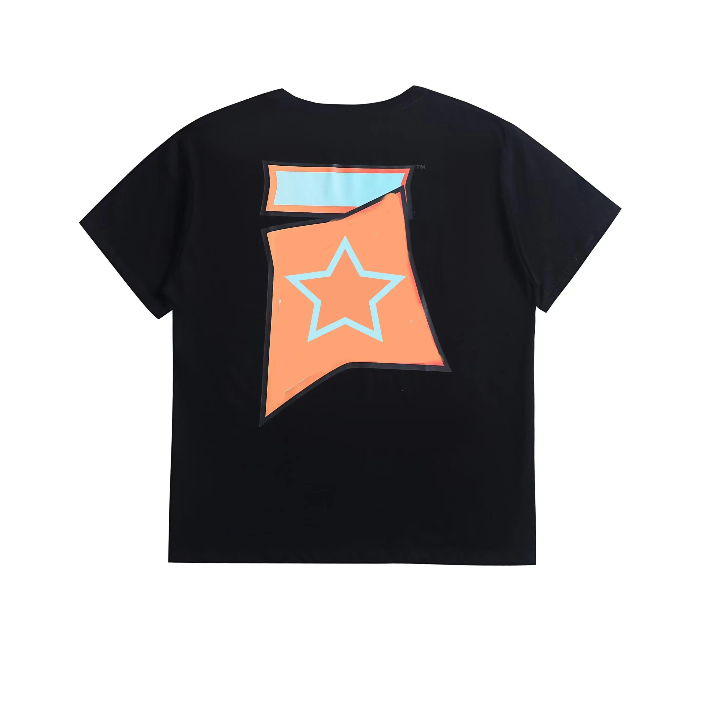 

Luxury Inspired Unisex 100 Cotton TShirt with Geometric Star Graphic Premium Heavyweight Material Elegant S