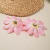 Sweet Cute Exaggerated Simulation Multi-Layer Polyester Flower Earrings Suitable for Women's Beach Vacation, Beach Party Gifts