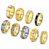 Titanium Steel Rotating Chain Ring Set for Men and Women - 9 Pieces (2024 Fashion)