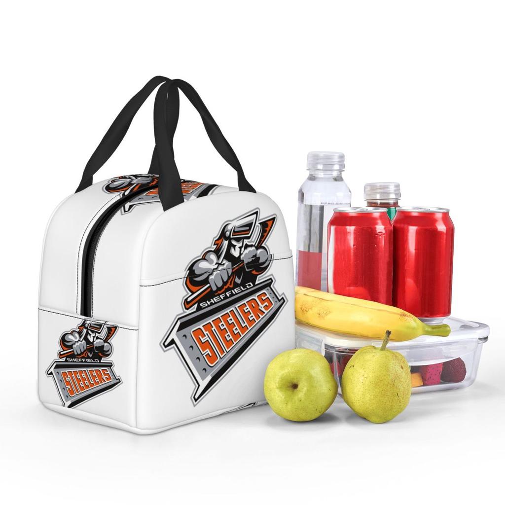 The Sheffield Steelers Insulated Lunch Bag for Women Kids Leakproof Food Boxes Thermal Lunch Box Tote
