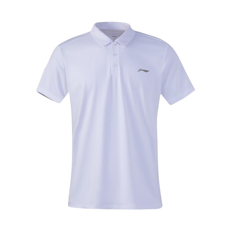 Li-Ning Универсальная Простая Модная Однотонная Кофта Рубашка Поло С коротким рукавом Мужские Топы Белый APLW517-1 S