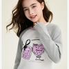 Girls' Color Contrasting Long Sleeve Casual Top