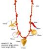 Trendy Knotted Rope DIY Multi-Pendant Necklace: Titanium Steel 18K Gold Adjustable Braided Luxury Clavicle Chain