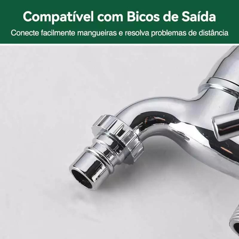 Dual Outlet Chrome Plated Brass Water Tap 1/4 Turn Handles 1/2 Inch Connection Smooth Turn for Laundry Utility Tub Sink