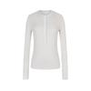 LESS 2025 Spring Slim-fit Round Neck Long Sleeve Pullover Sweater