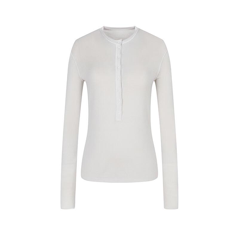 LESS 2025 Spring Slim-fit Round Neck Long Sleeve Pullover Sweater