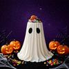 Halloween Treat Display Bowl Specters Candy Dish for Entry Tables and Party Setups, Open Top Server for Small Snacks