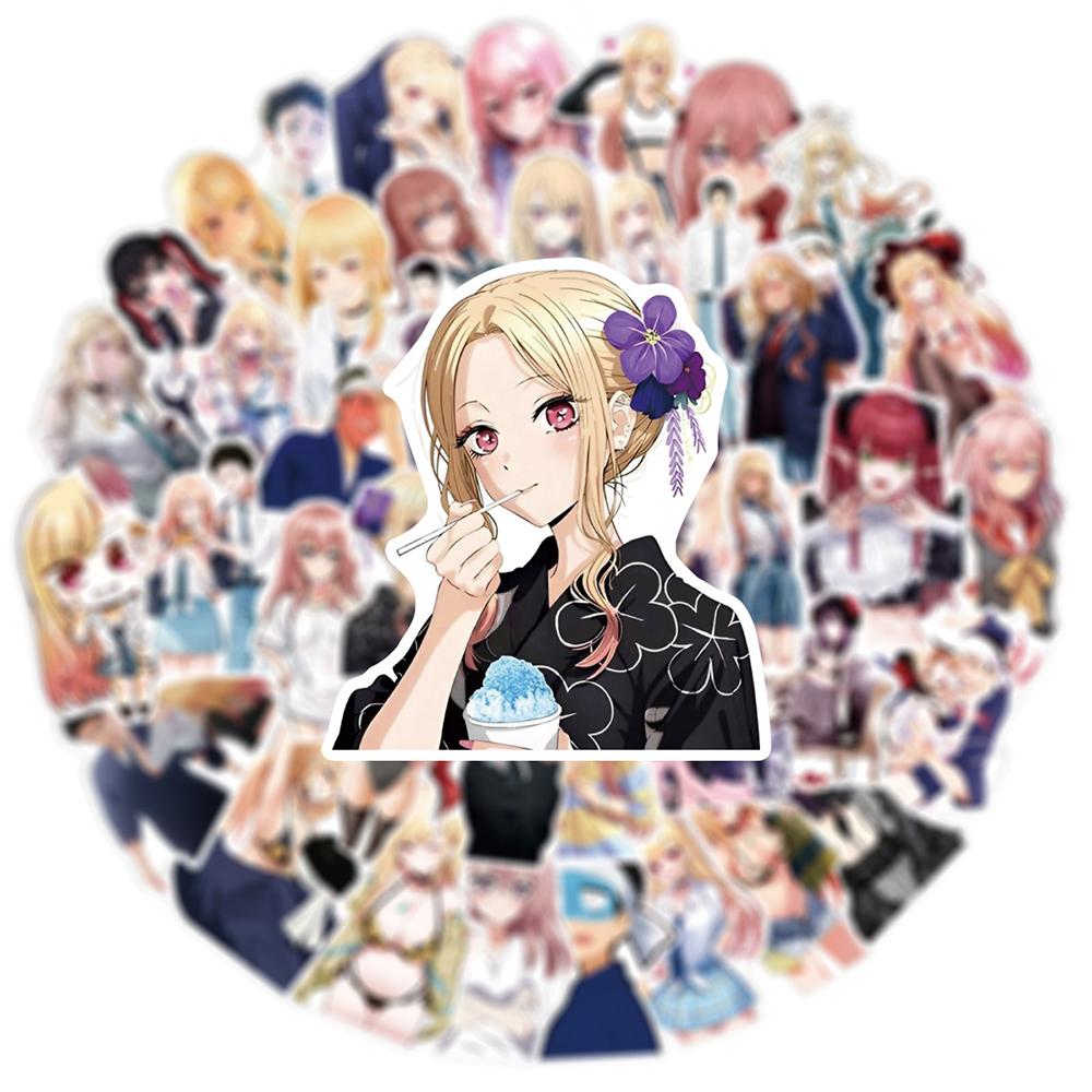 10/30/50pcs Anime My Dress Up Darling Kitagawa Marin Cartoon Stickers DIY Scrapbook Phone Luggage Car Kawaii Girl Decals Kid Toy
