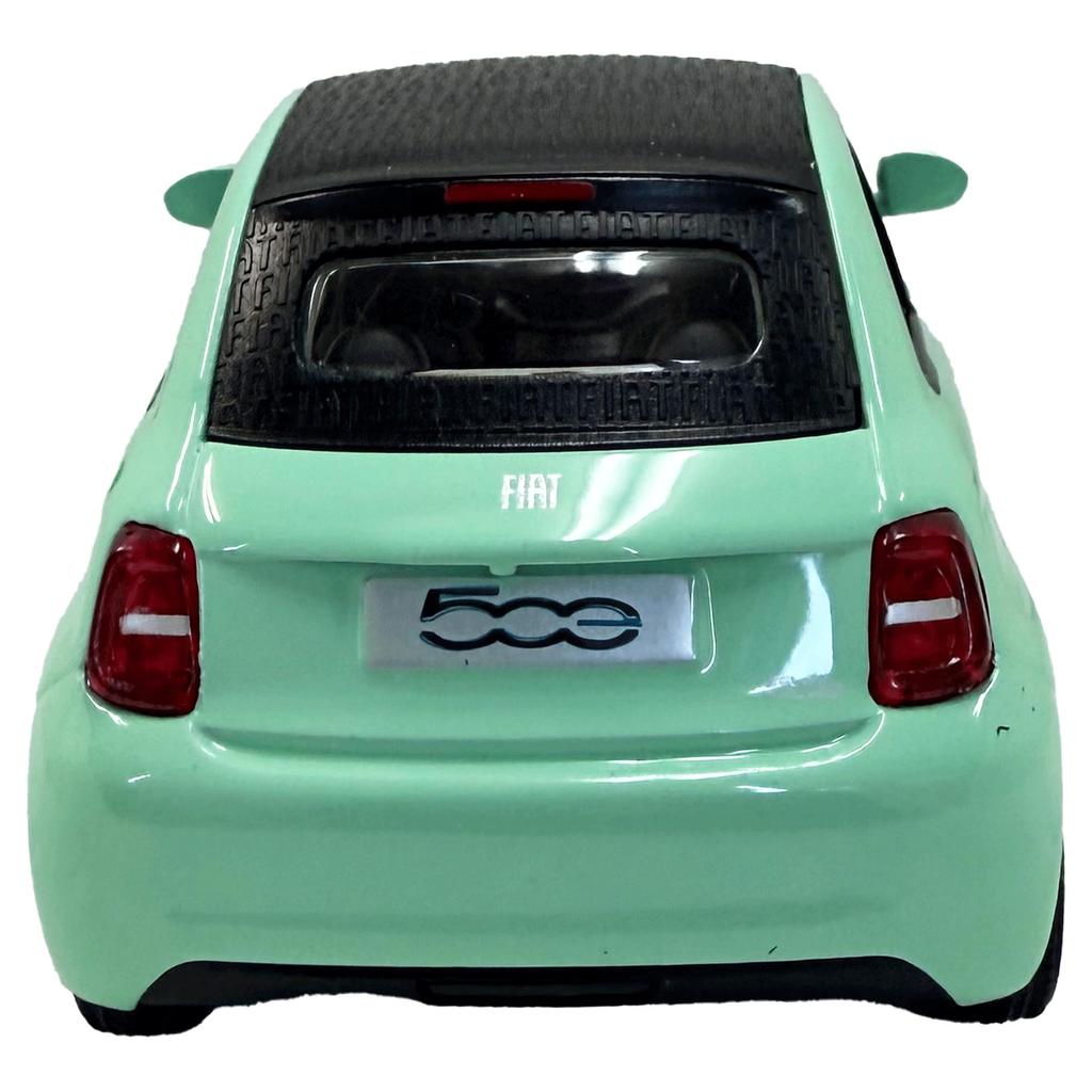 Масштаб Fiat 500e Kinsmart Литая модель Пастельно-зеленый 1/32 Автомобиль,
