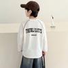 Boys Long Sleeve T Shirt White Casual Kids Top