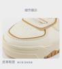 Kappa Board Shoes KOMPO Series Men's and Women's String Label Casual Shoes Leather Sports White Shoes
