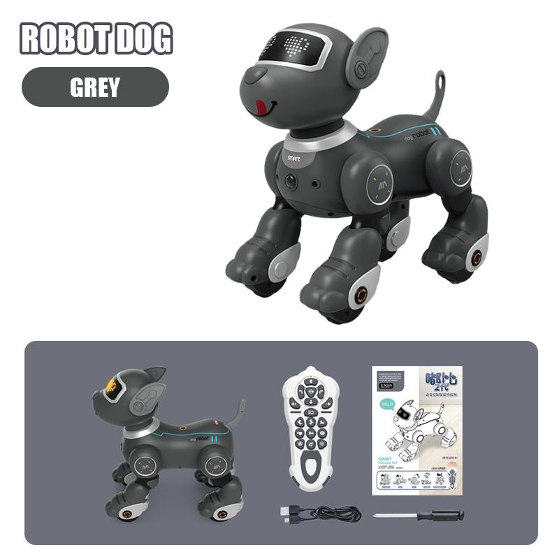 Rc Smart Stunt Dog Follow Touch Interactive Voice Control Robot Dance Music Light Intelligent Programming Kids Educational Toys