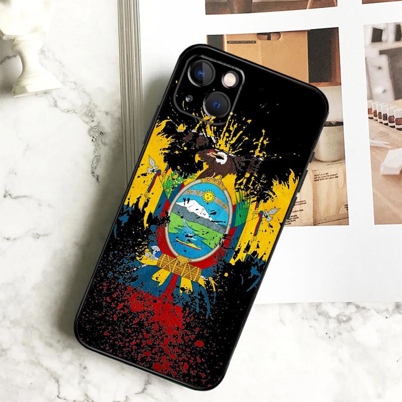 Ecuador Flag Phone Case For iPhone 15 16 14 Plus 13 12 Mini 11 Pro Max X XR XS Max 7 8 Back Cover