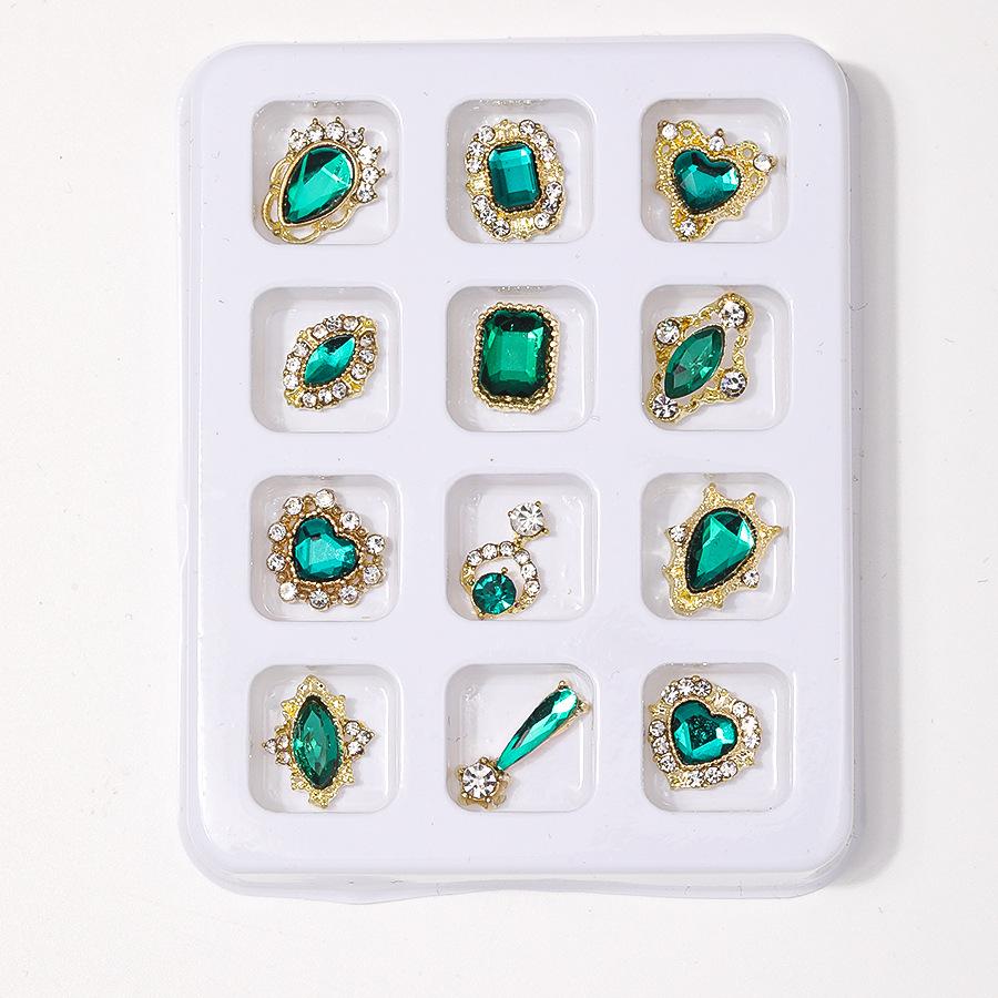 

Набор ювелирных украшений для нейл-арта со стразами для 2025 года: Формы Сердце, Восьмиугольник, Маркиза, Капля для DIY украшения ногтей