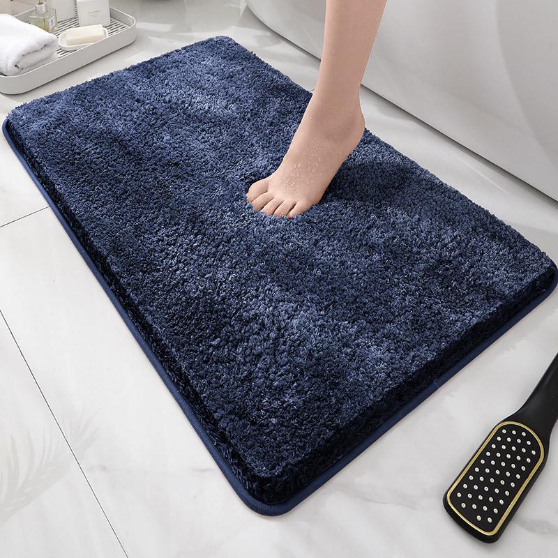 Thickened U-Shaped Non-Slip Absorbent Toilet Mat - Dirt-Resistant Bathroom and Bedside Carpet