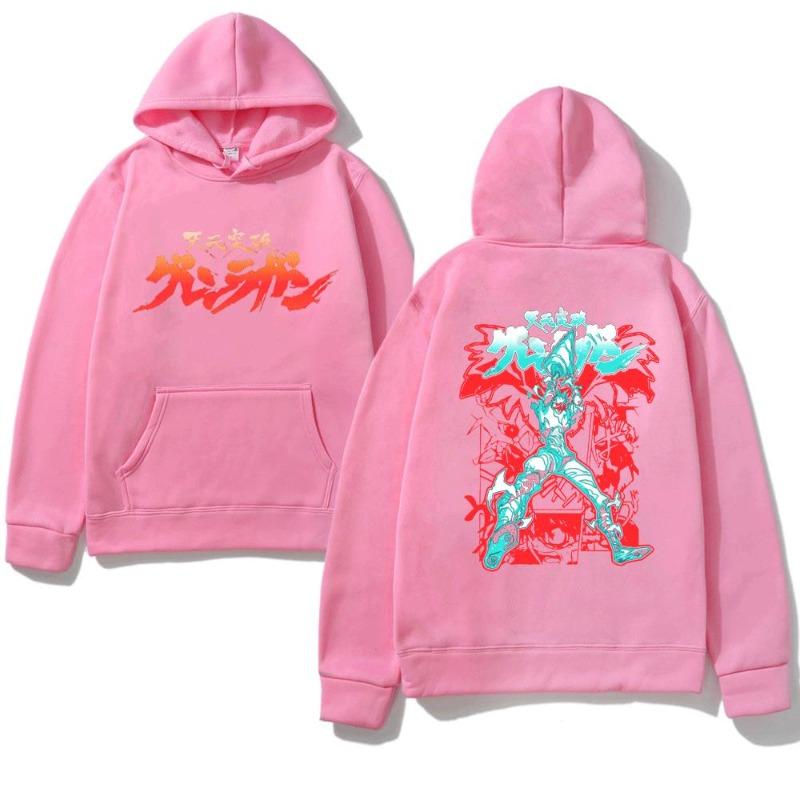 2026 Japón Manga Tengen Toppa Gurren Lagan Sudadera con Capucha de Anime Moda Otoño/Invierno Sudadera Grande
