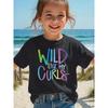 Europäische Größen Mädchen Wild Lockige Haare Print T-Shirt - Kurzarm Rundhals Lässiges Oberteil mit Lockigen Haaren, Geeignet für Tägliche Outdoor- & Sportbekleidung