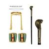 Pharao Hut Cosplay Kopfschmuck Zepter Kopfbedeckung für Mädchen Halloween Haarreif Cosplay Ägyptische Schlange Haarreif