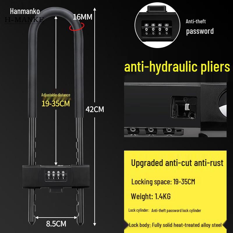 Waterproof U-Shaped Combination Padlock