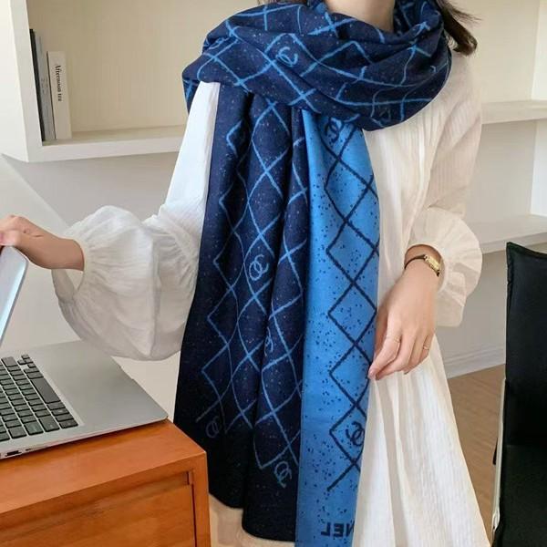 New Xiaoxiang Wool Blend Classic Light Luxury Letter Shawl Scarf Scarf