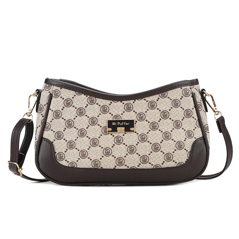 Trendige kleine Tasche Damen Ein-Schulter Umhängetasche Bedruckte Achseltasche